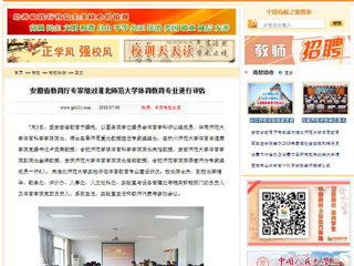 【中国高校之窗】安徽省教育厅专家组对bat365中文官方网站体育教育专业进行评估