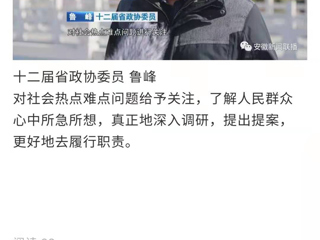 《安徽新闻联播》报道bat365省政协委员鲁峰精心准备提案，充分履职尽责
