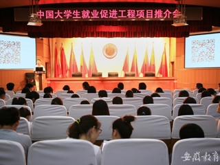 安徽教育网首页报道bat365举办中国大学生就业促进工程项目推介会