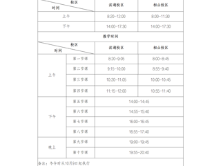​bat365中文官方网站作息时间表(冬季)
